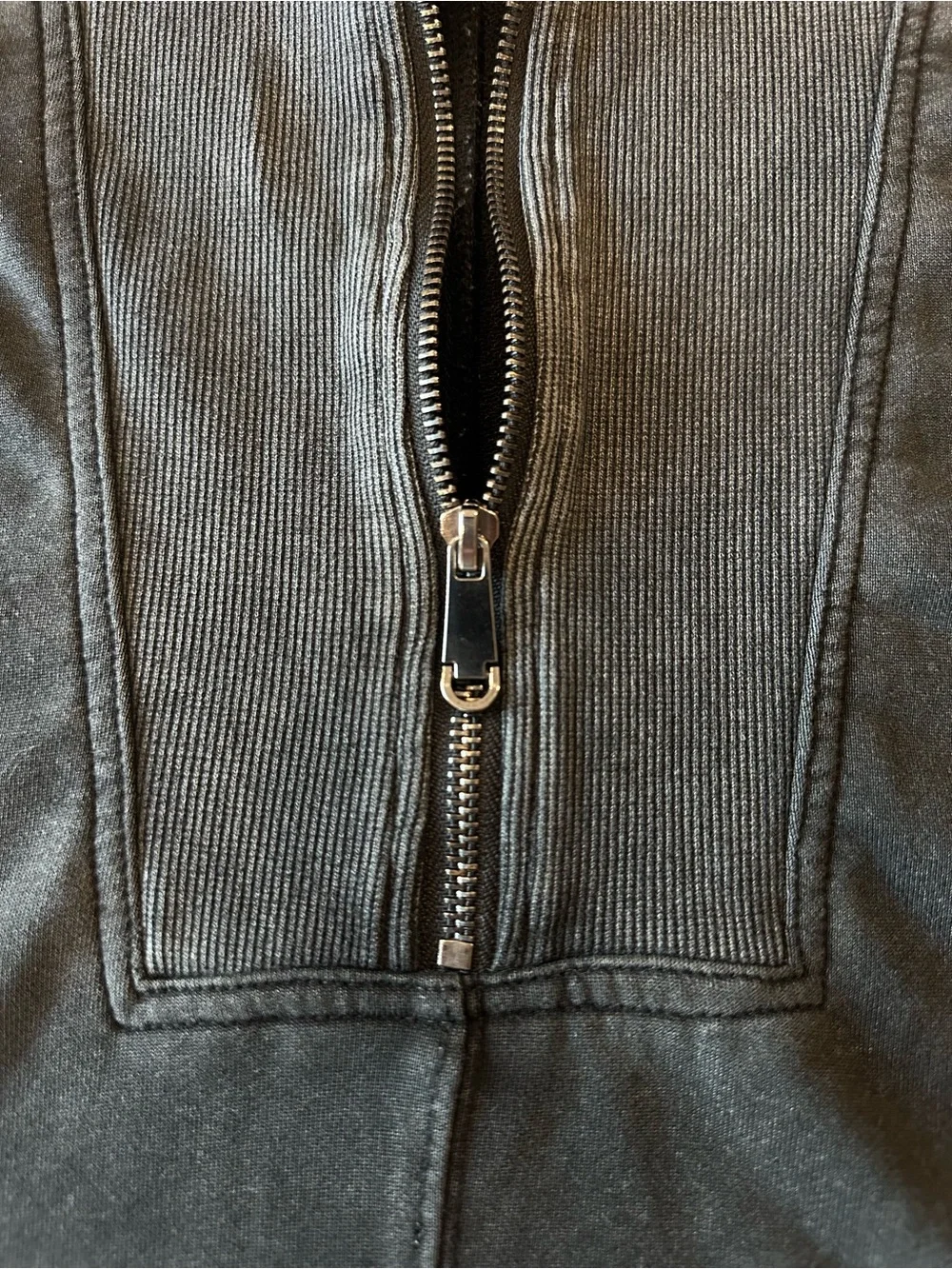 entro Washed Black Sleeveless Zip-Front Tank Dress
